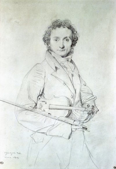 Portrait de Niccolo Paganini (1782-1840) 1819 - Jean Auguste Dominique Ingres